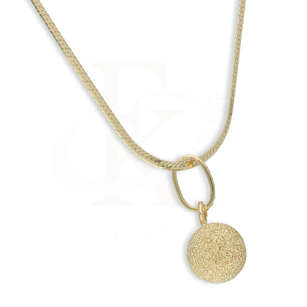 Gold Necklace (Chain With Ball Pendant) 18Kt - Fkjnkl18K5227 Necklaces