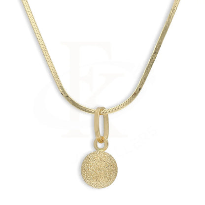 Gold Necklace (Chain With Ball Pendant) 18Kt - Fkjnkl18K5227 Necklaces