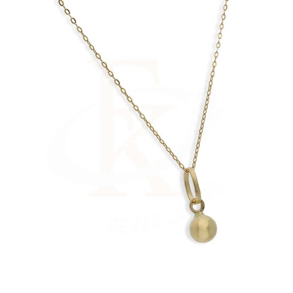 Gold Necklace (Chain With Ball Shaped Pendant) 18Kt - Fkjnkl18K2258 Necklaces