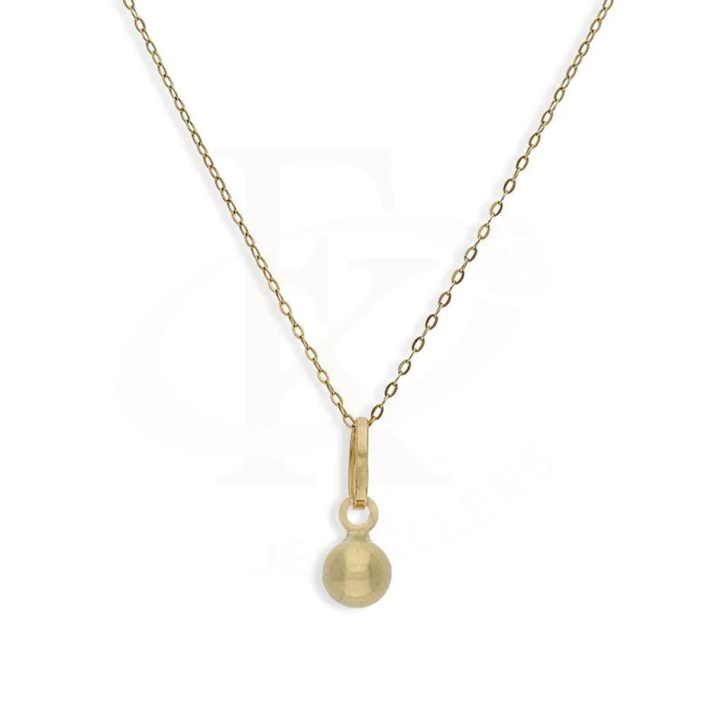 Gold Necklace (Chain With Ball Shaped Pendant) 18Kt - Fkjnkl18K2258 Necklaces