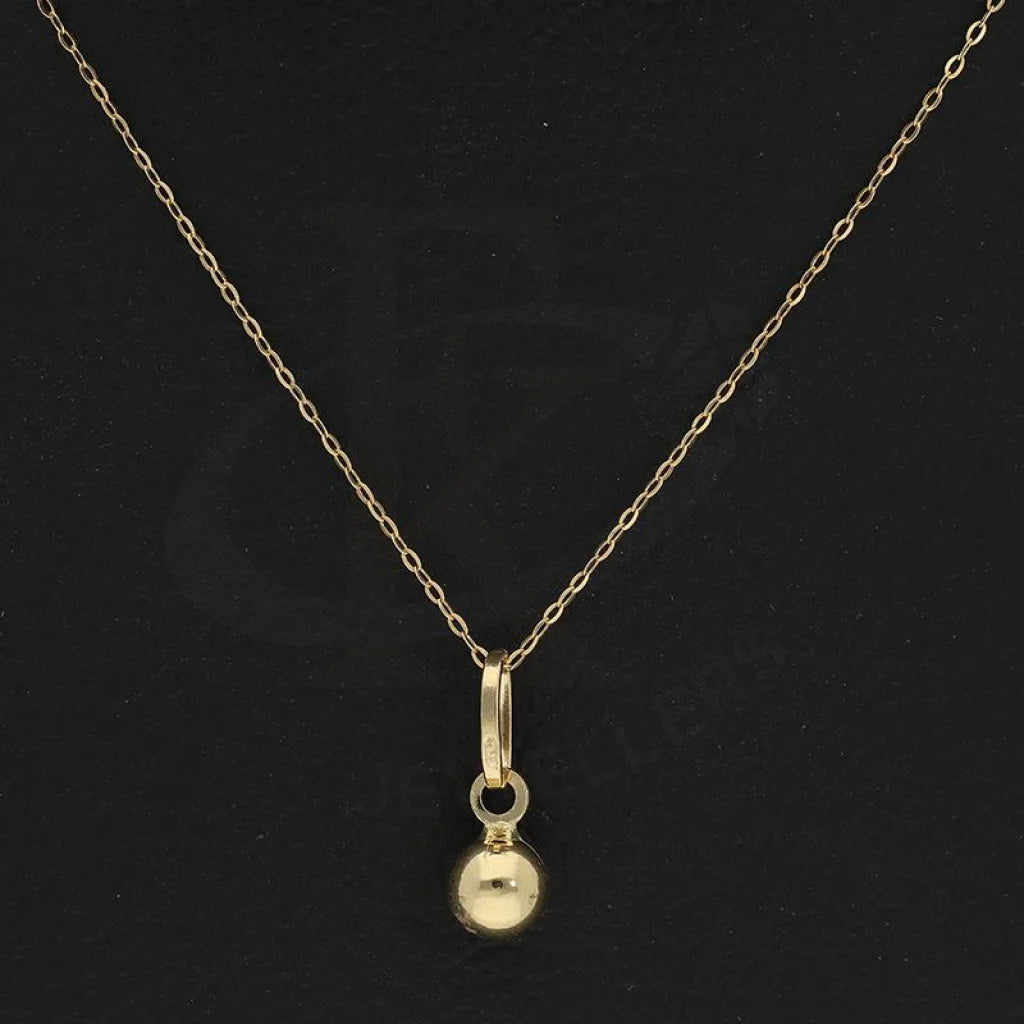 Gold Necklace (Chain With Ball Shaped Pendant) 18Kt - Fkjnkl18K2258 Necklaces