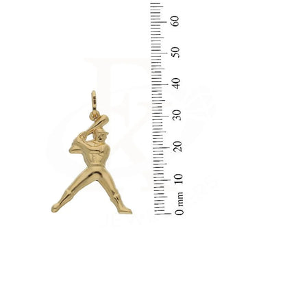 Gold Necklace (Chain With Baseball Player Pendant) 18Kt - Fkjnkl18K2494 Necklaces