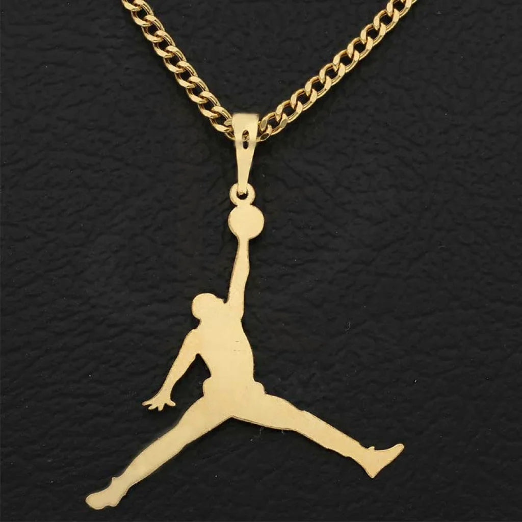 Gold Necklace (Chain With Basketball Player Pendant) 18Kt - Fkjnkl18K2825 Necklaces