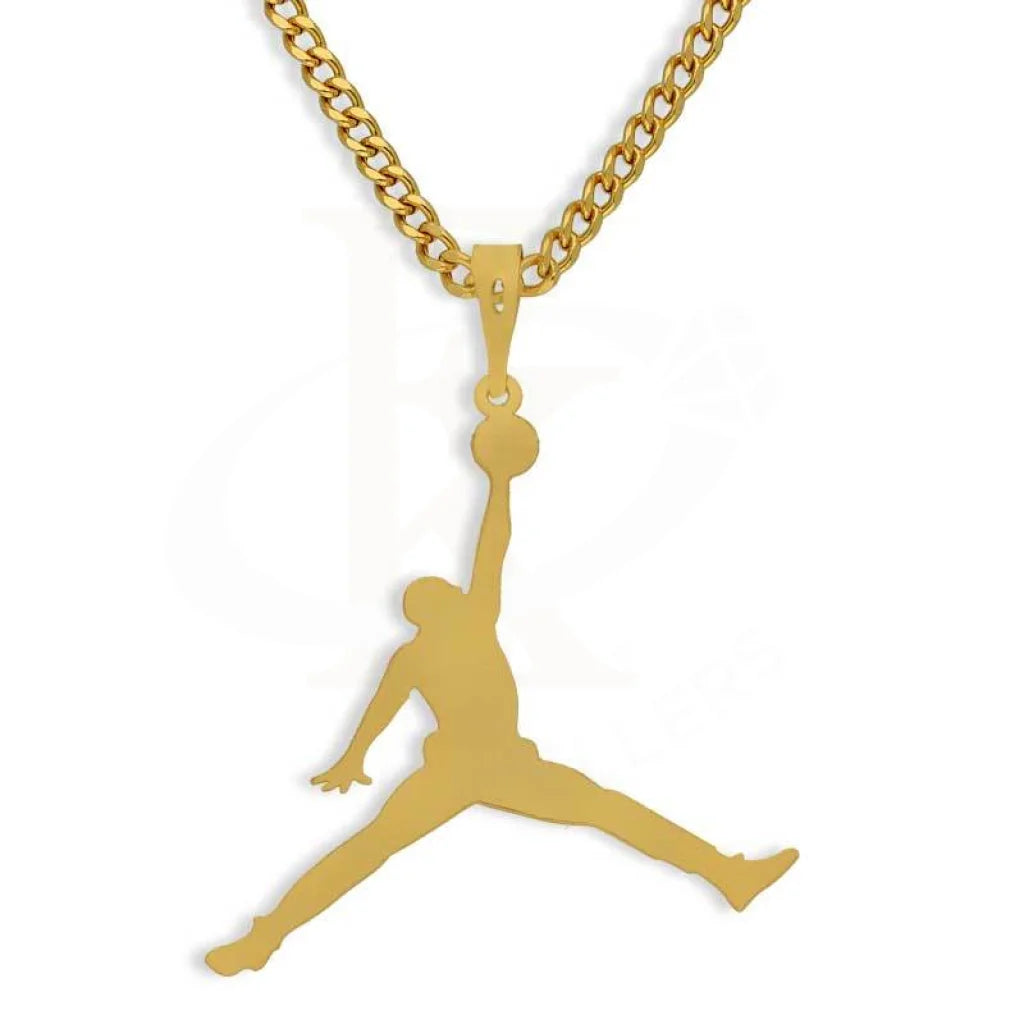 Gold Necklace (Chain With Basketball Player Pendant) 18Kt - Fkjnkl18K2825 Necklaces