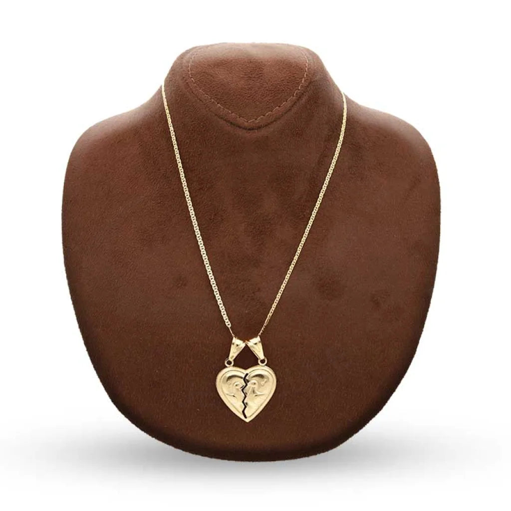 Gold Necklace (Chain With Broken Heart Pendant) 18Kt - Fkjnkl18K3137 Necklaces