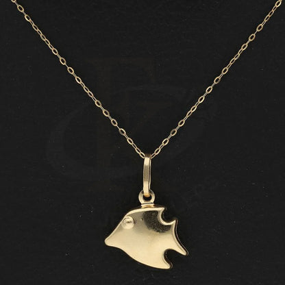 Gold Necklace (Chain With Butterfly Fish Shaped Pendant) 18Kt - Fkjnkl18K2252 Necklaces