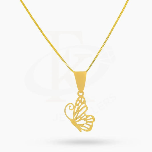 Gold Necklace (Chain With Butterfly Pendant) 18Kt - Fkjnkl18K2016 Necklaces