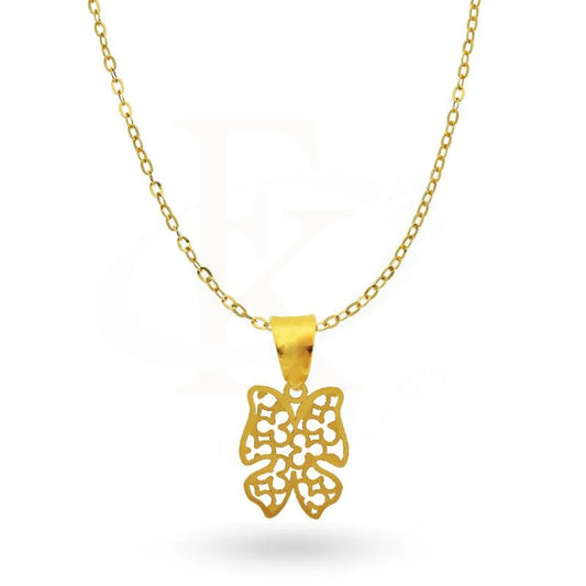 Gold Necklace (Chain With Butterfly Pendant) 18Kt - Fkjnkl18K2046 Necklaces