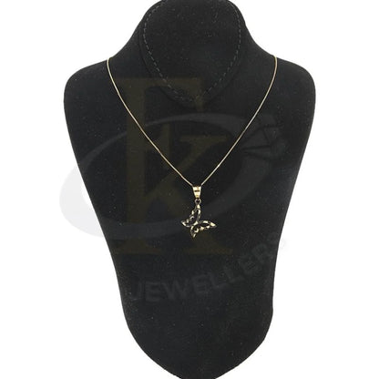 Gold Necklace (Chain With Butterfly Pendant) 18Kt - Fkjnkl18K2296 Necklaces