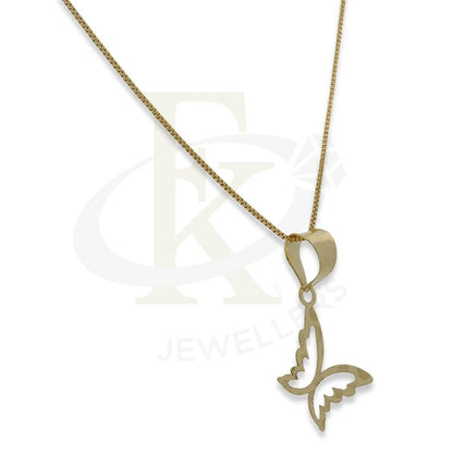 Gold Necklace (Chain With Butterfly Pendant) 18Kt - Fkjnkl18K2296 Necklaces