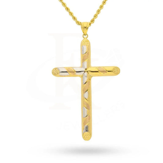 Gold Necklace (Chain With Cross Pendant) 18Kt - Fkjnkl18K2022 Necklaces