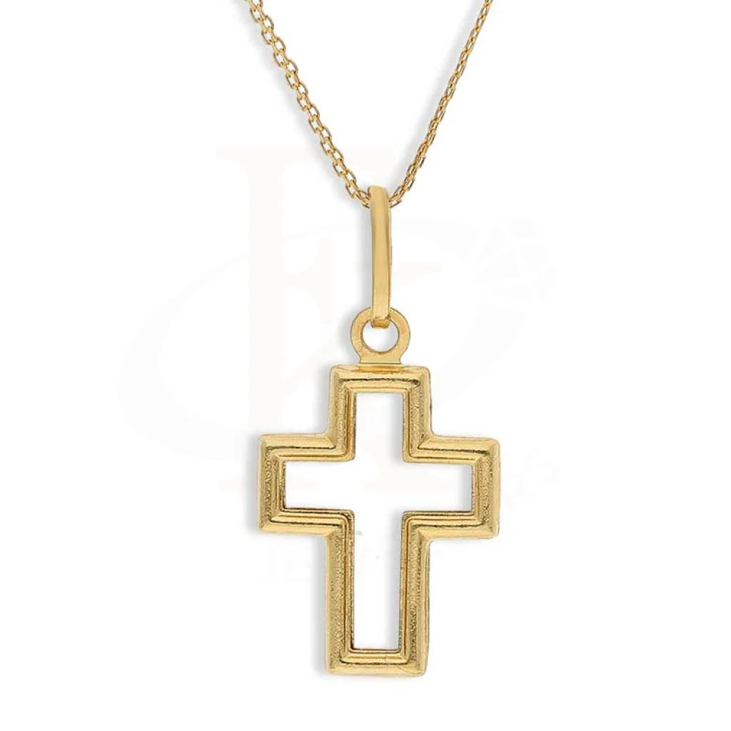 Gold Necklace (Chain With Cross Pendant) 18Kt - Fkjnkl18K2349 Necklaces