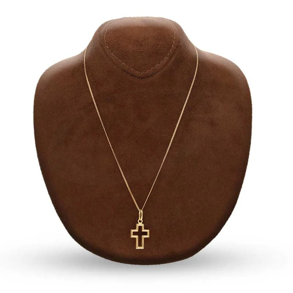 Gold Necklace (Chain With Cross Pendant) 18Kt - Fkjnkl18K2349 Necklaces