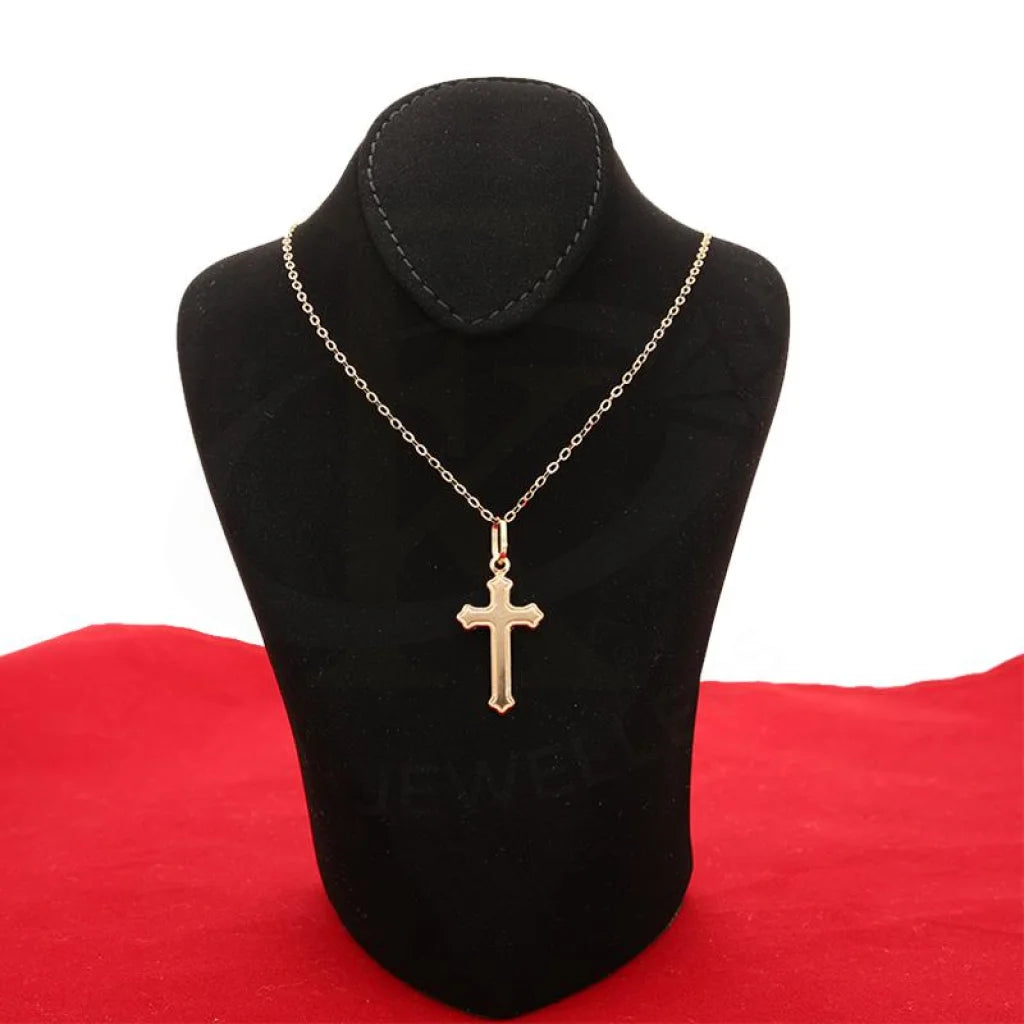 Gold Necklace (Chain With Cross Pendant) 18Kt - Fkjnkl18K2416 Necklaces