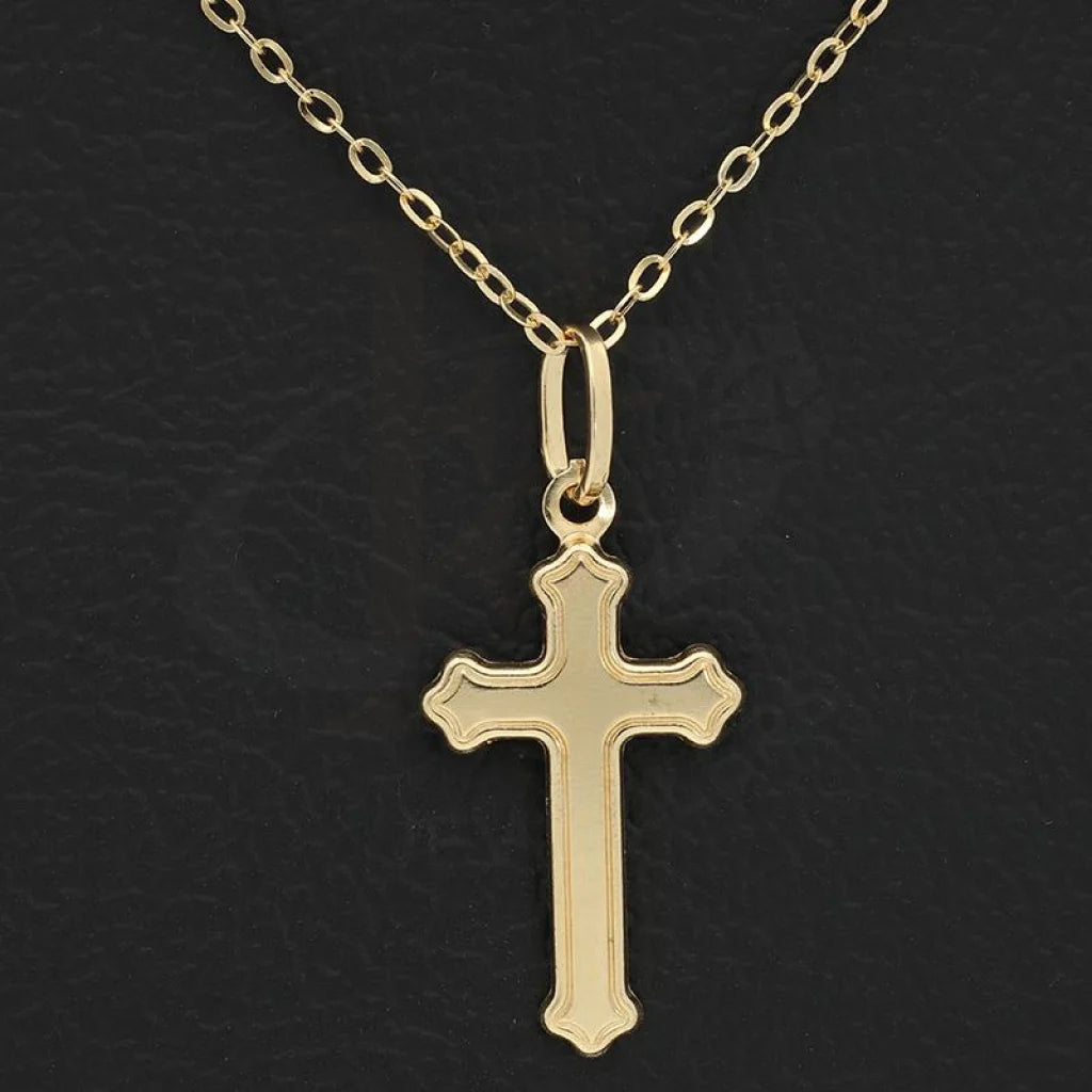 Gold Necklace (Chain With Cross Pendant) 18Kt - Fkjnkl18K2416 Necklaces