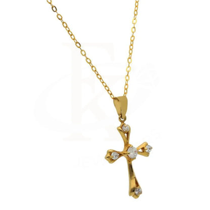 Gold Necklace (Chain With Cross Pendant) 18Kt - Fkjnkl18K2511 Necklaces