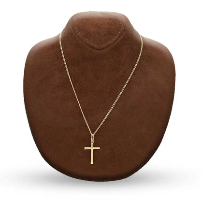 Gold Necklace (Chain With Cross Pendant) 18Kt - Fkjnkl18K3084 Necklaces