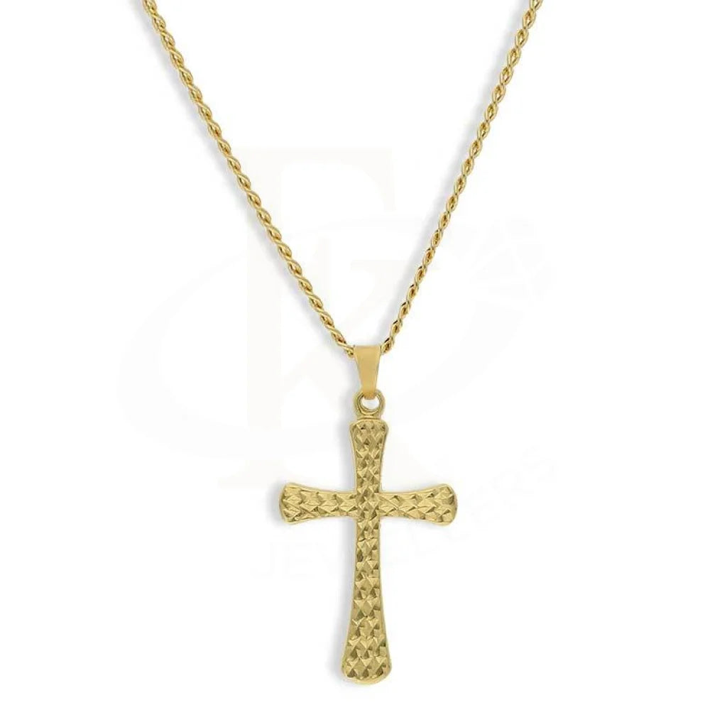 Gold Necklace (Chain With Cross Pendant) 18Kt - Fkjnkl18K3084 Necklaces