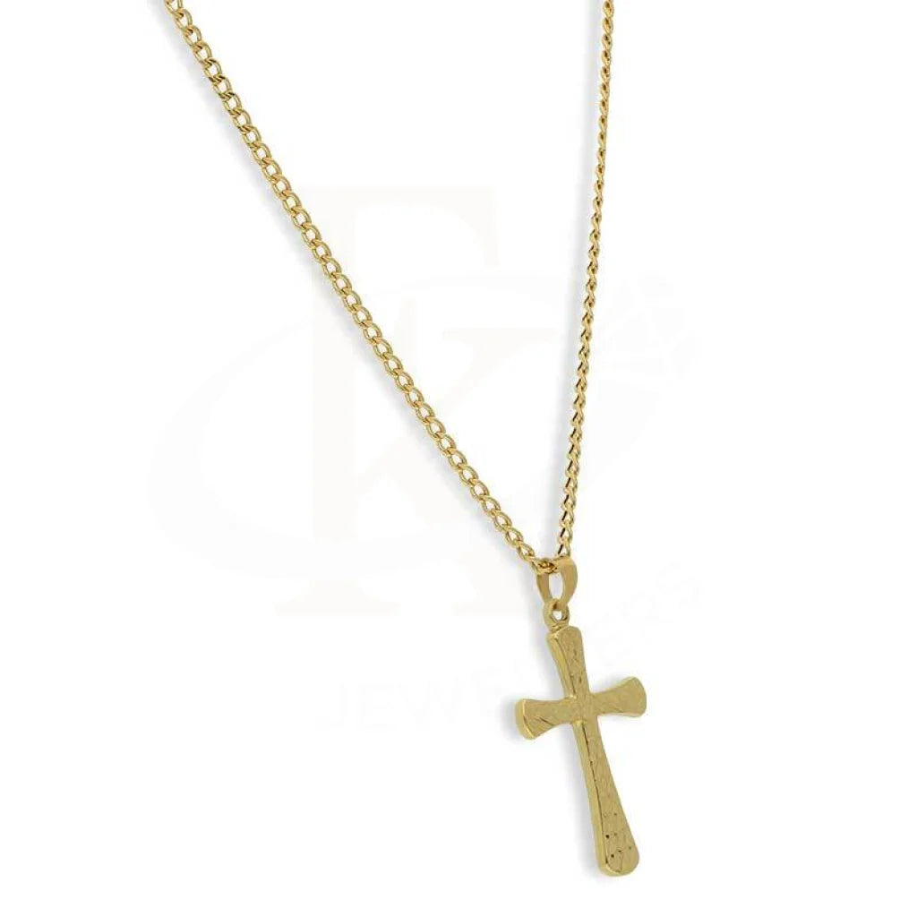 Gold Necklace (Chain With Cross Pendant) 18Kt - Fkjnkl18K3084 Necklaces