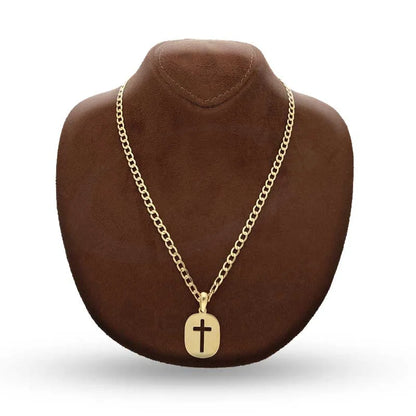 Gold Necklace (Chain With Cross Pendant) 18Kt - Fkjnkl18K3139 Necklaces