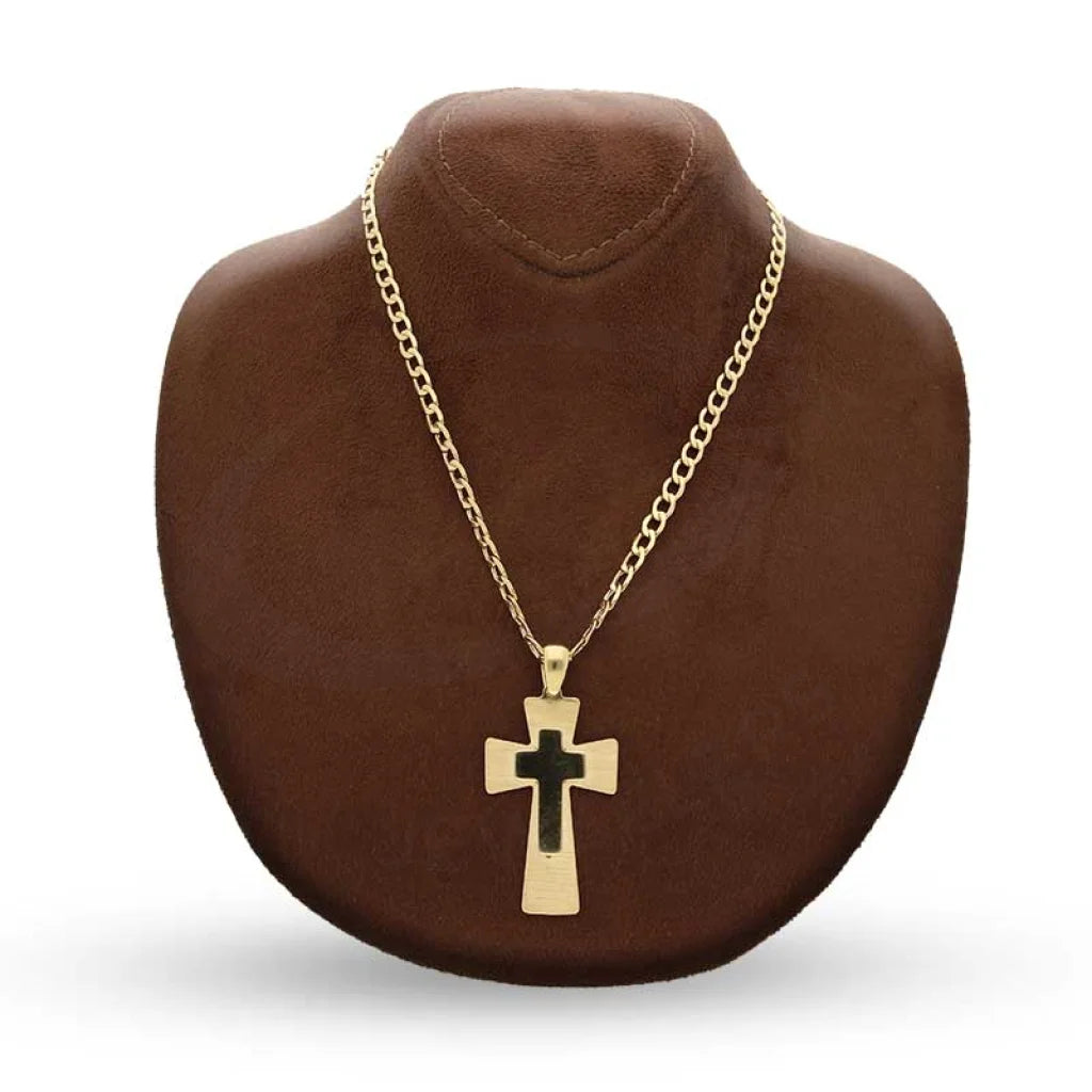 Gold Necklace (Chain With Cross Pendant) 18Kt - Fkjnkl18K3140 Necklaces