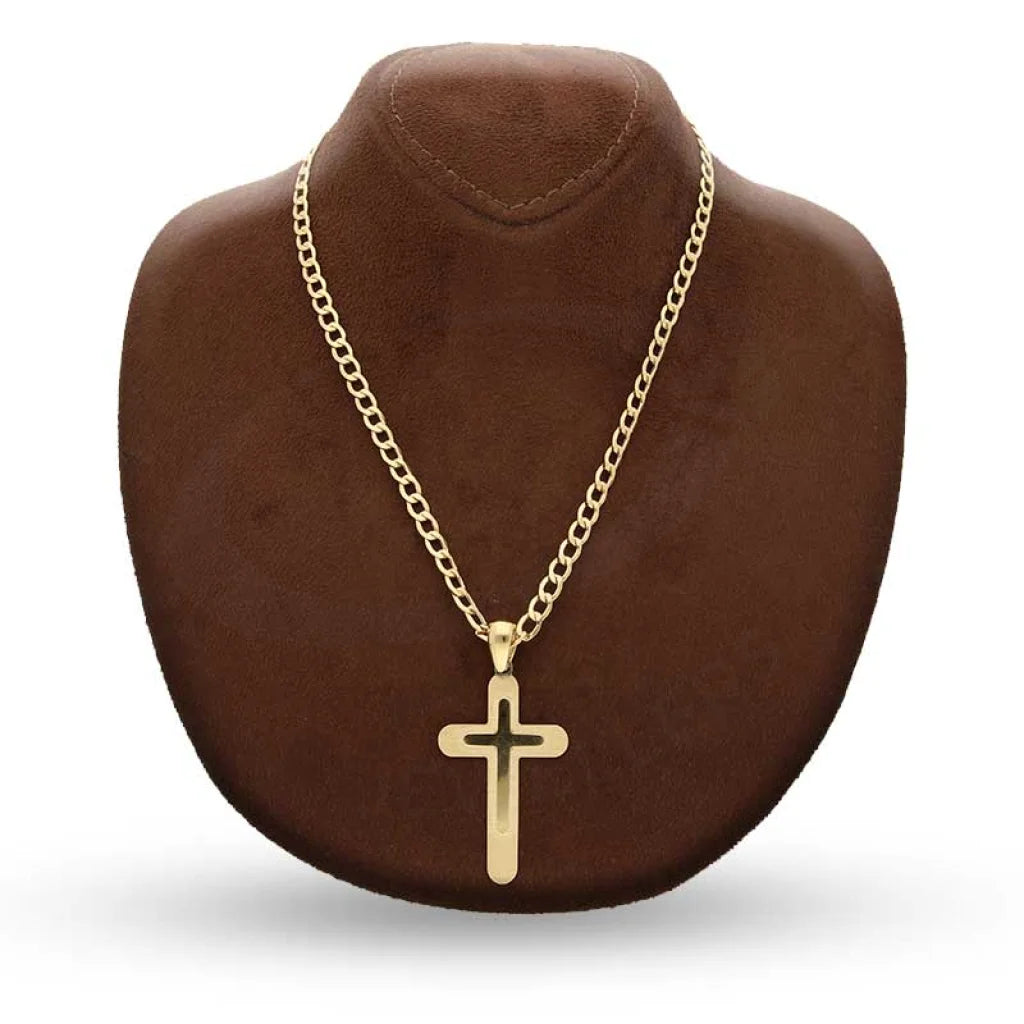 Gold Necklace (Chain With Cross Pendant) 18Kt - Fkjnkl18K3142 Necklaces