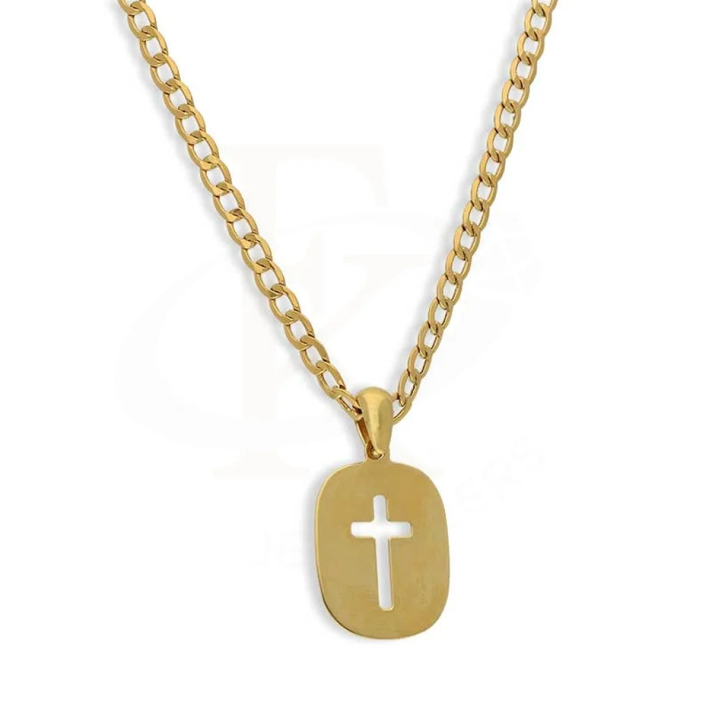 Gold Necklace (Chain With Cross Pendant) 18Kt - Fkjnkl18K3143 Necklaces