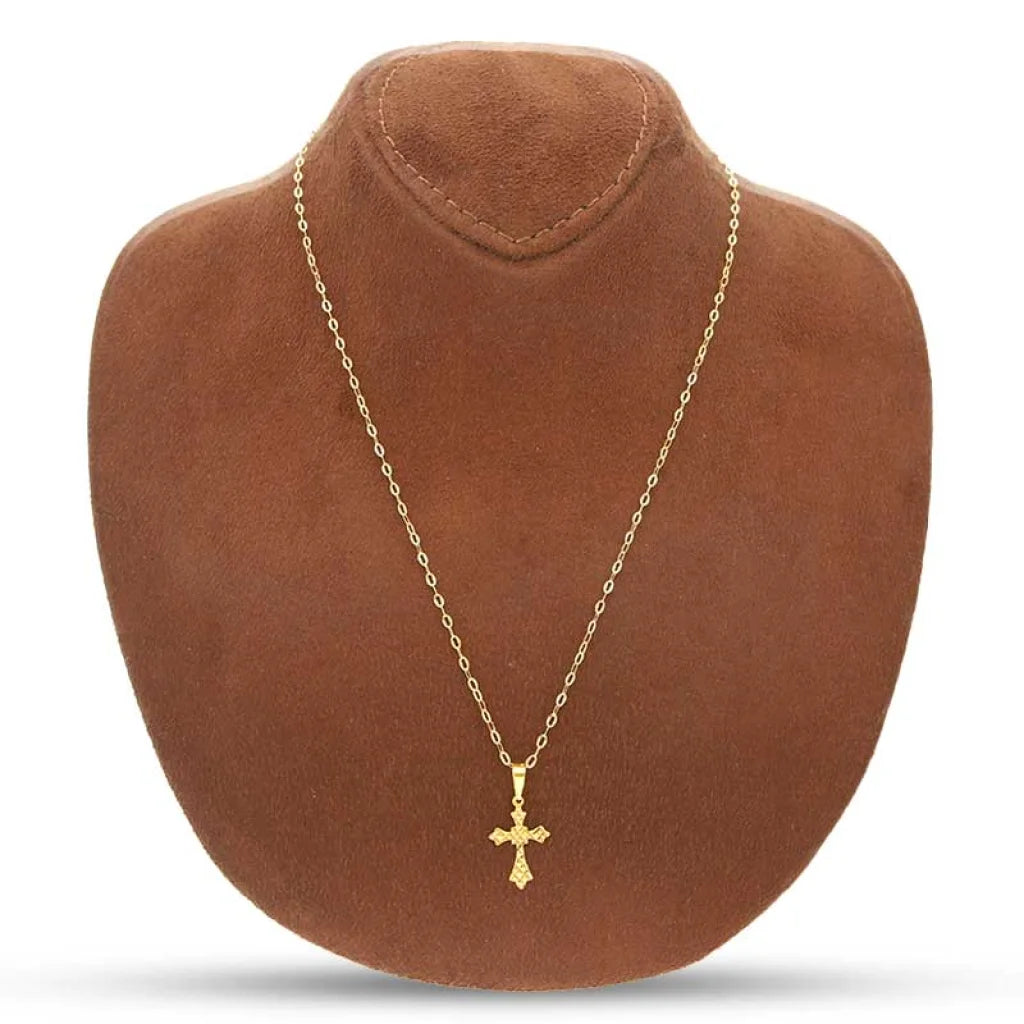 Gold Necklace (Chain With Cross Pendant) 18Kt - Fkjnkl18K3158 Necklaces