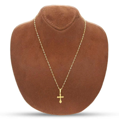 Gold Necklace (Chain With Cross Pendant) 18Kt - Fkjnkl18K3158 Necklaces