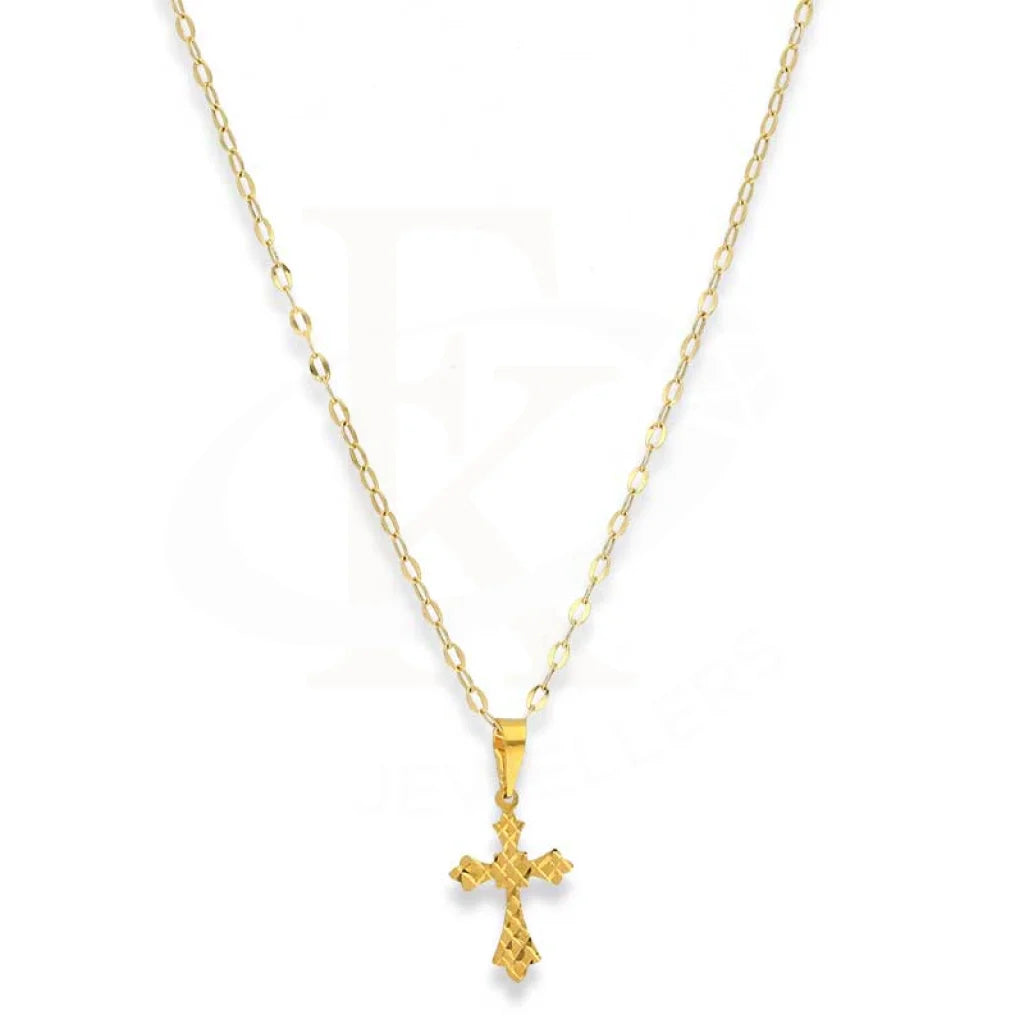 Gold Necklace (Chain With Cross Pendant) 18Kt - Fkjnkl18K3158 Necklaces