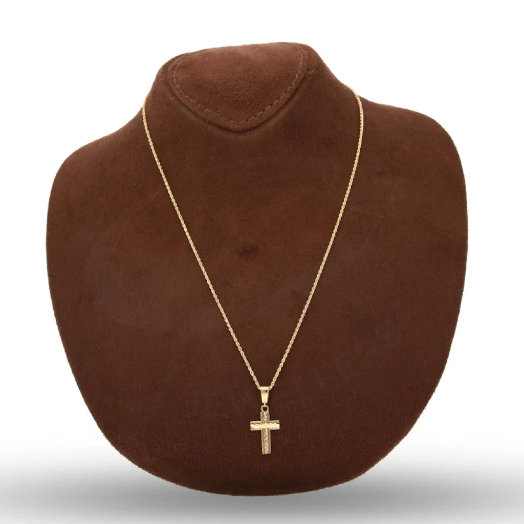 Gold Necklace (Chain With Cross Pendant) 18Kt - Fkjnkl18K5452 Necklaces