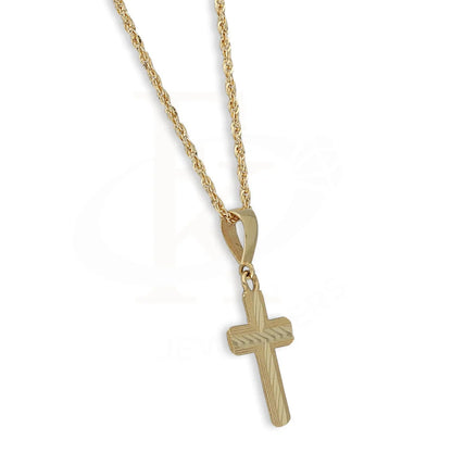 Gold Necklace (Chain With Cross Pendant) 18Kt - Fkjnkl18K5452 Necklaces