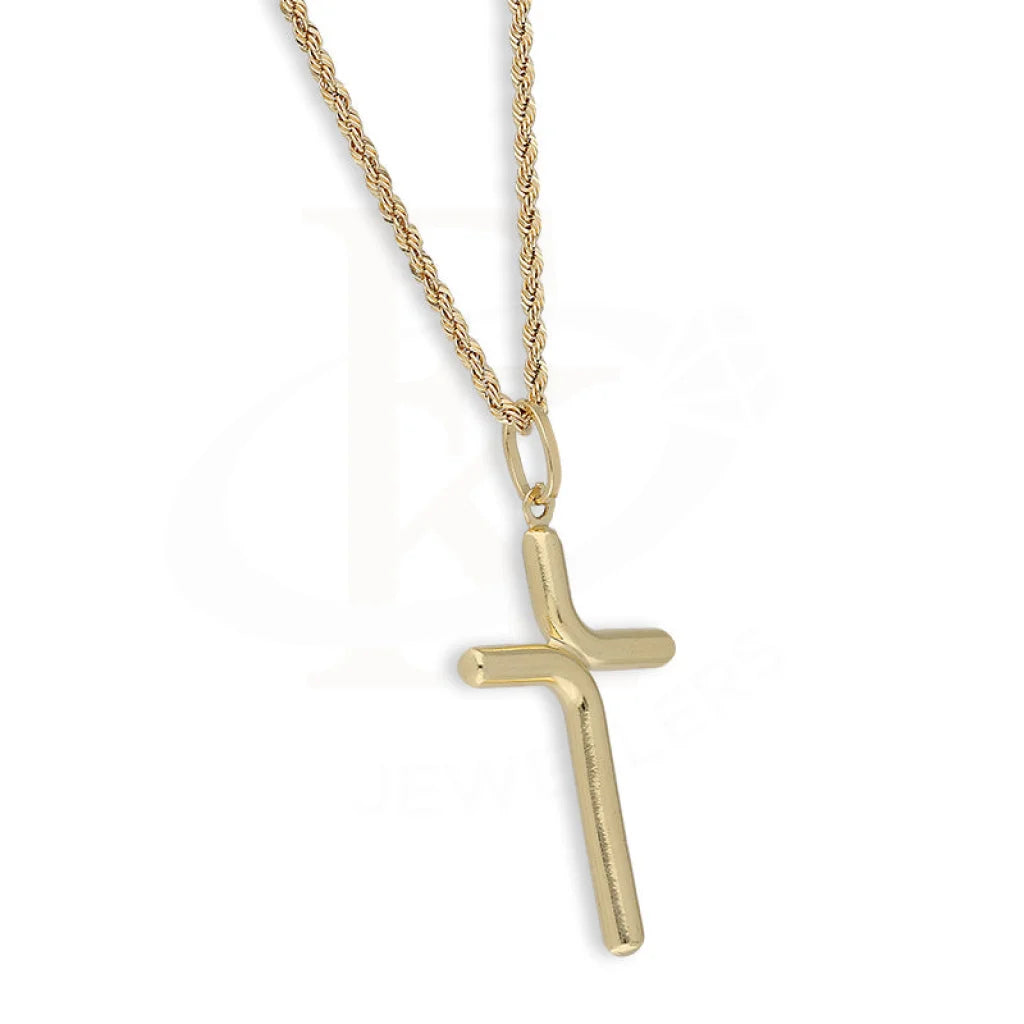 Gold Necklace (Chain With Cross Pendant) 18Kt - Fkjnkl18K5464 Necklaces