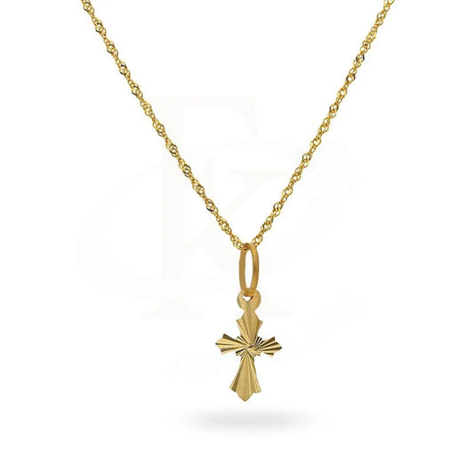 Gold Necklace (Chain With Cross Pendant) 22Kt - Fkjnkl22K2177 Necklaces