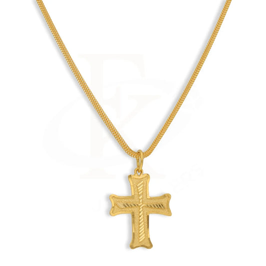 Gold Necklace (Chain With Cross Pendant) 22Kt - Fkjnkl22K3161 Necklaces