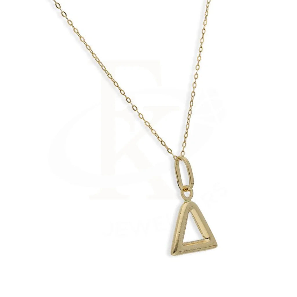 Gold Necklace (Chain With Cubic Triangle Shaped Pendant) 18Kt - Fkjnkl18K2256 Necklaces