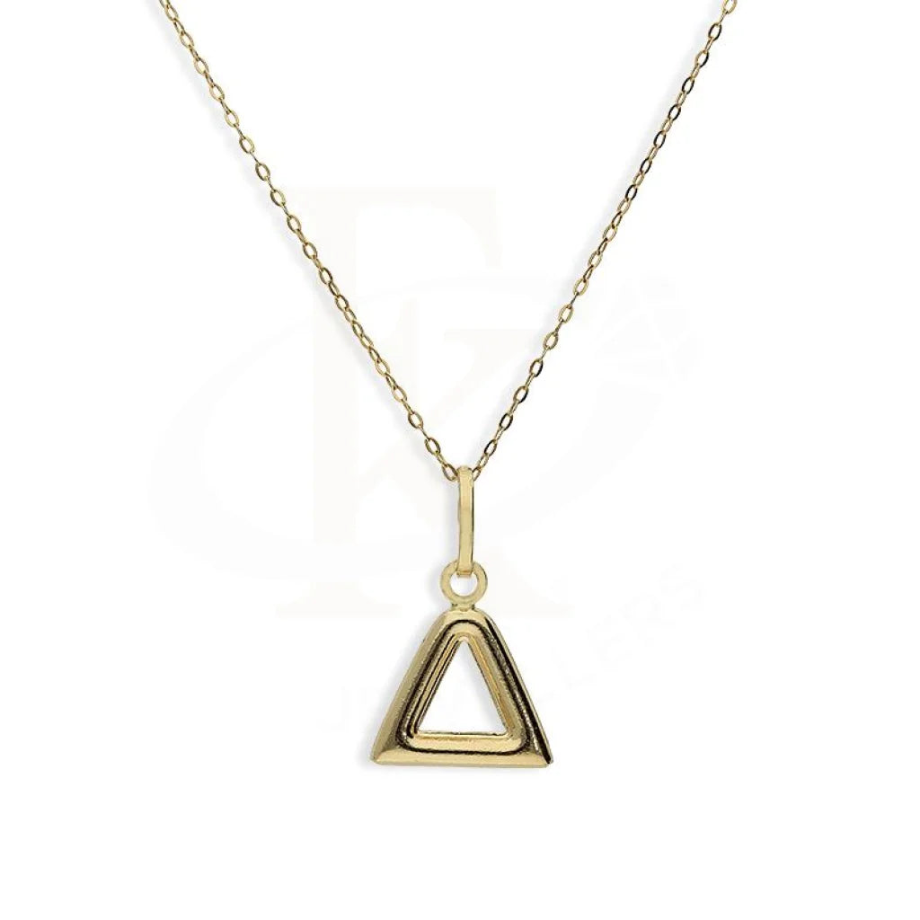 Gold Necklace (Chain With Cubic Triangle Shaped Pendant) 18Kt - Fkjnkl18K2256 Necklaces