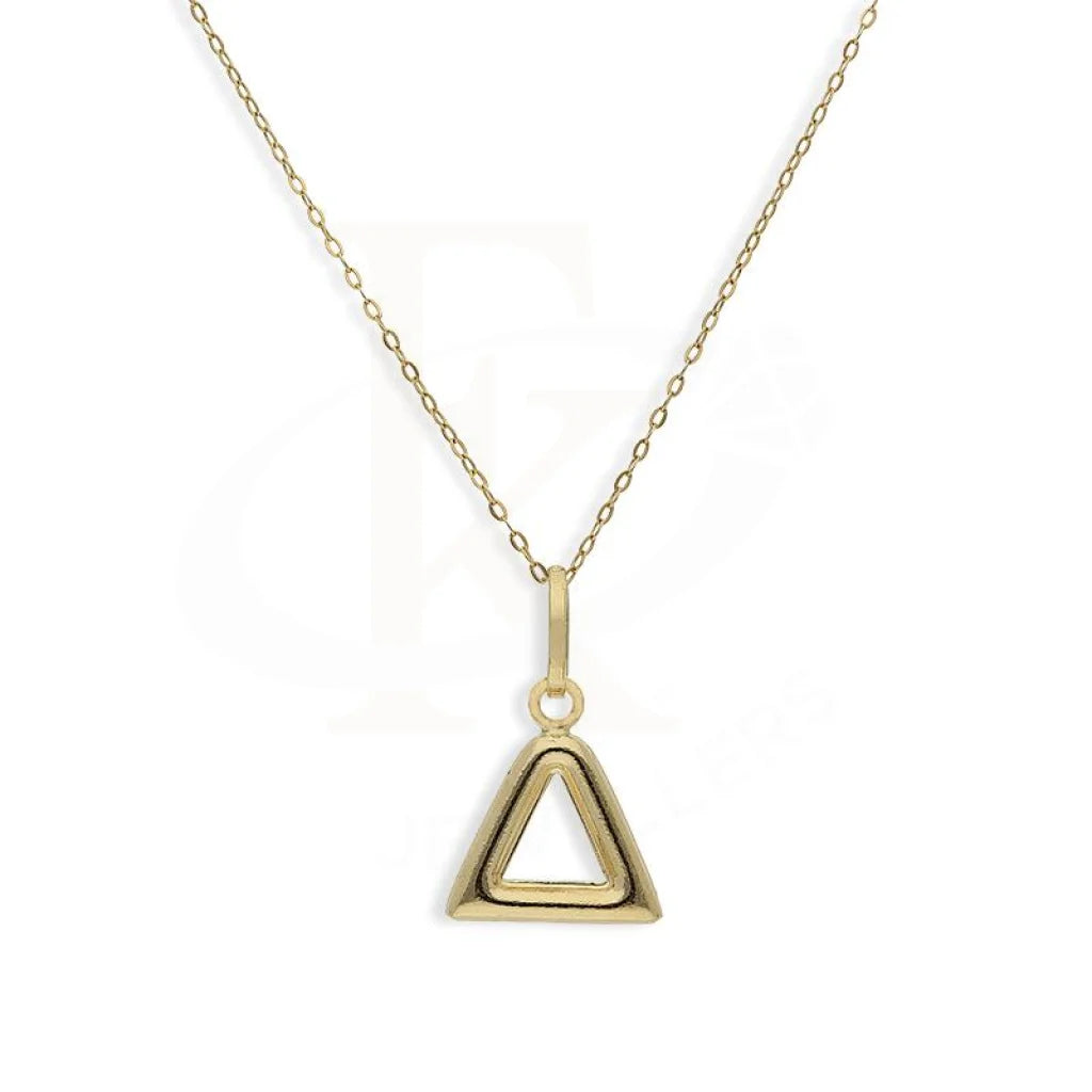 Gold Necklace (Chain With Cubic Triangle Shaped Pendant) 18Kt - Fkjnkl18K2256 Necklaces