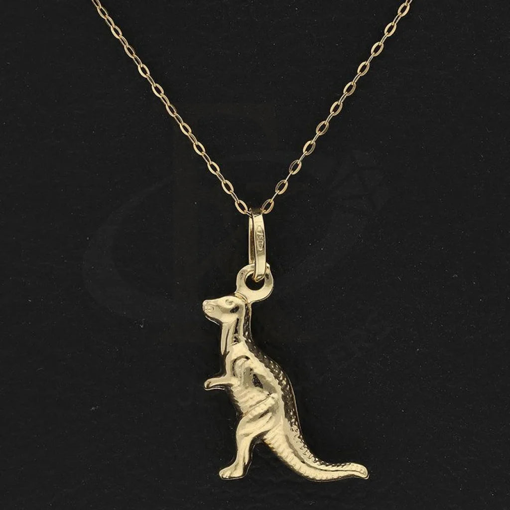 Gold Necklace (Chain With Dinosaur Shaped Pendant) 18Kt - Fkjnkl18K2254 Necklaces