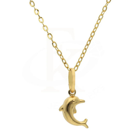 Gold Necklace (Chain With Dolphin Pendant) 18Kt - Fkjnkl18K2520 Necklaces