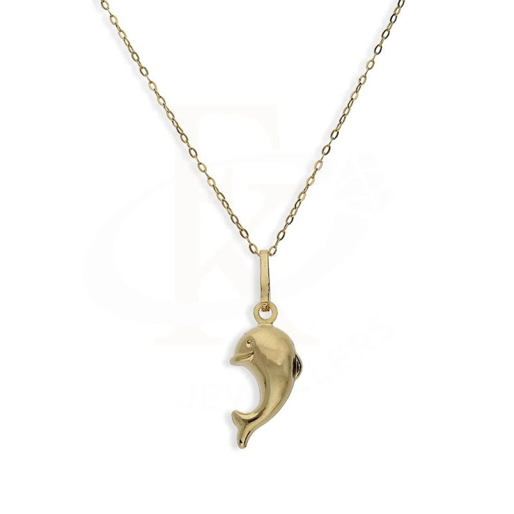 Gold Necklace (Chain With Dolphin Shaped Pendant) 18Kt - Fkjnkl18K2253 Necklaces