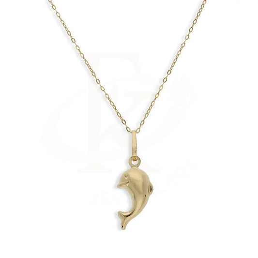 Gold Necklace (Chain With Dolphin Shaped Pendant) 18Kt - Fkjnkl18K2253 Necklaces