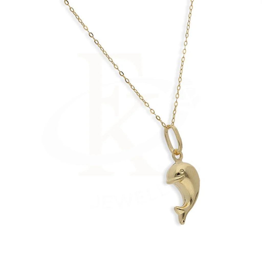 Gold Necklace (Chain With Dolphin Shaped Pendant) 18Kt - Fkjnkl18K2253 Necklaces