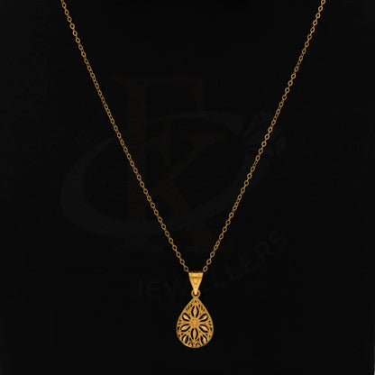 Gold Necklace (Chain With Drop Pendant) 21Kt - Fkjnkl21Km8398 Necklaces