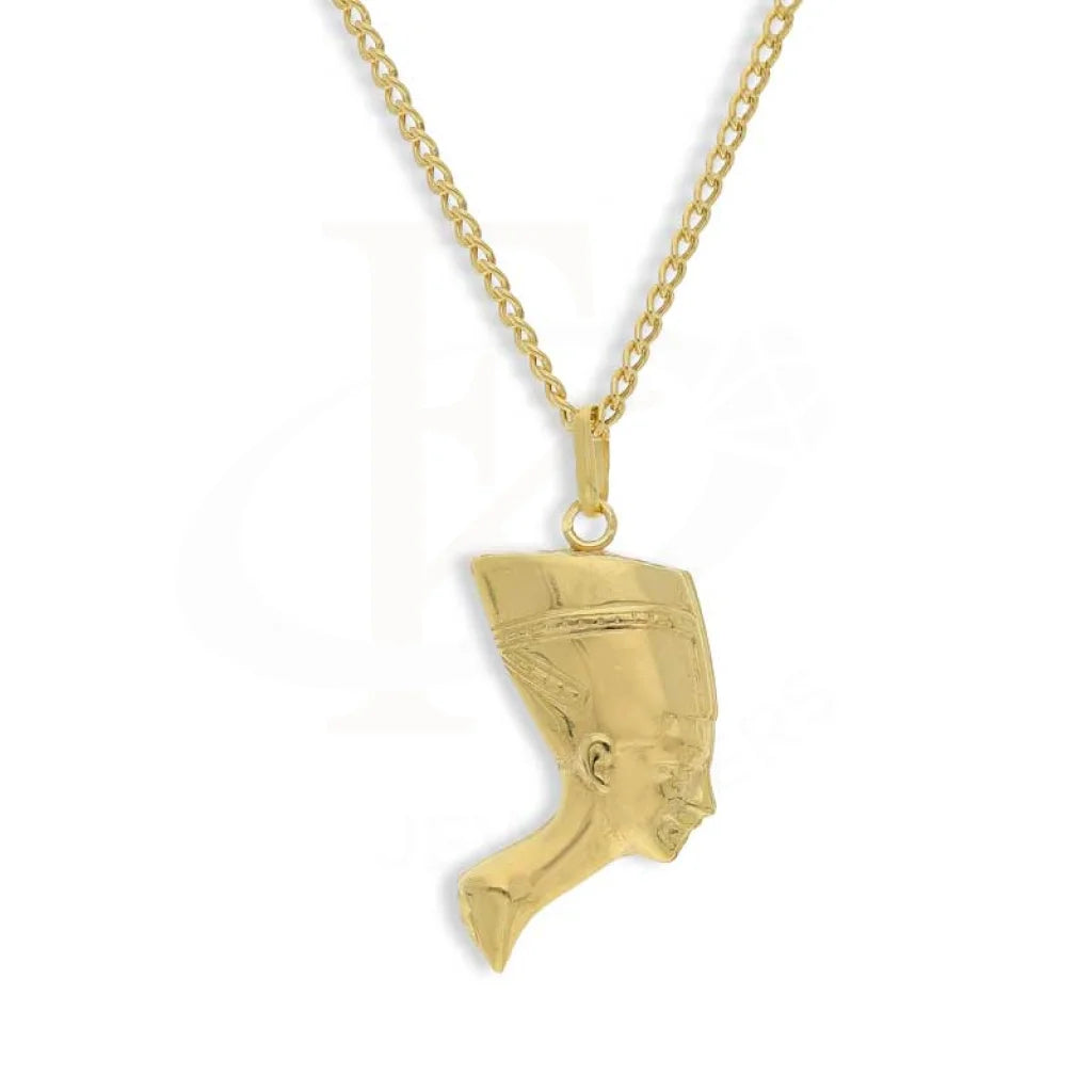 Gold Necklace (Chain With Nefertiti Pendant) 18Kt - Fkjnkl18K3081 Necklaces