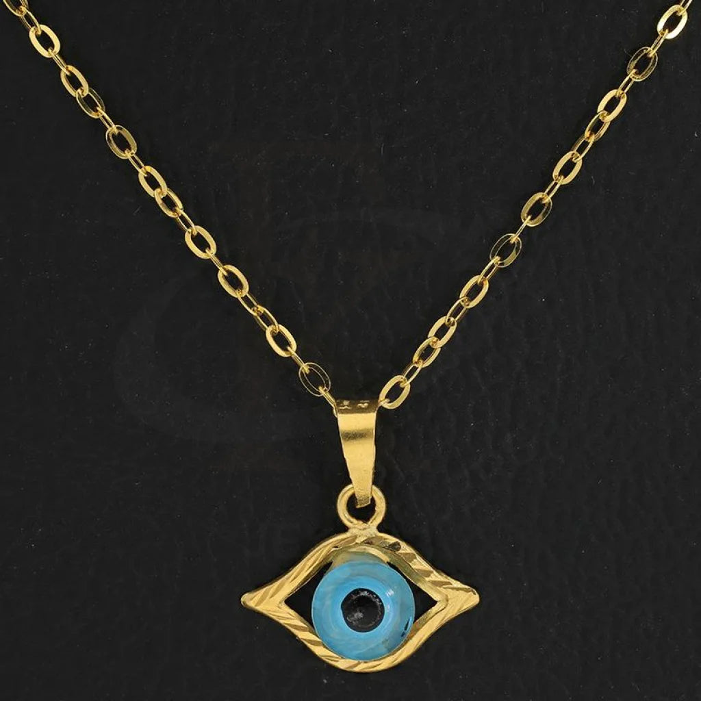 Gold Necklace (Chain With Evil Eye Pendant) 18Kt - Fkjnkl18K2345 Necklaces