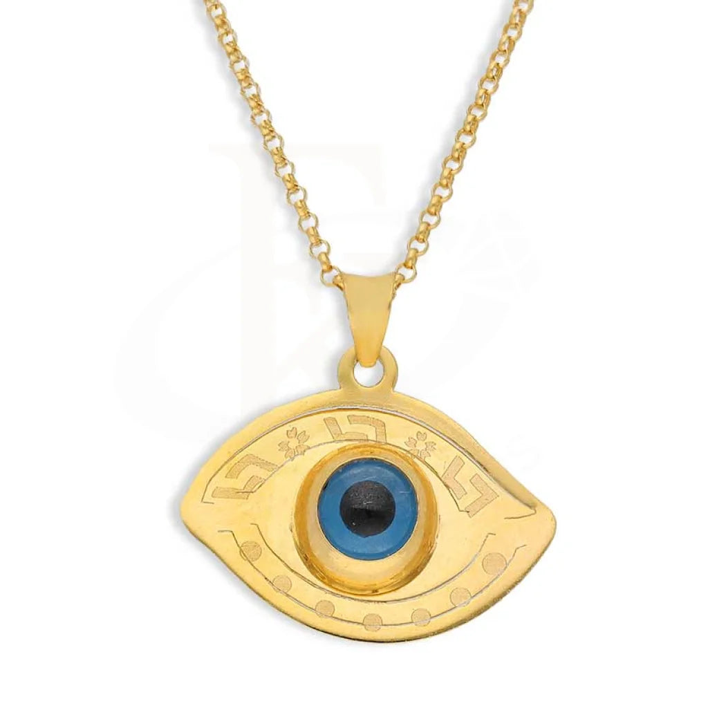 Gold Necklace (Chain With Evil Eye Pendant) 21Kt - Fkjnkl21K2438 Necklaces