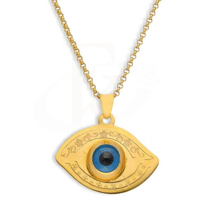 Gold Necklace (Chain With Evil Eye Pendant) 21Kt - Fkjnkl21K2440 Necklaces