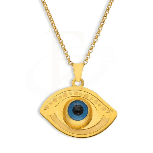 Gold Necklace (Chain With Evil Eye Pendant) 21Kt - Fkjnkl21K2441 Necklaces