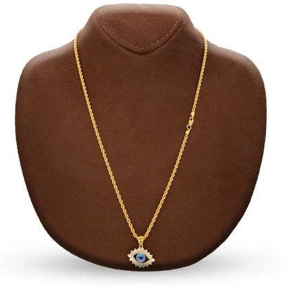 Gold Necklace (Chain With Evil Eye Pendant) 22Kt - Fkjnkl22K2752 Necklaces